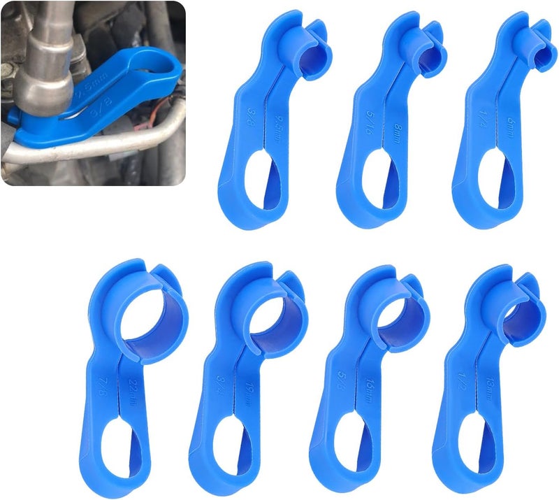 Junecarp 7PCS Fuel Line Disconnect Tool Set - 1/4 5/16 3/8 1/2 5/8 3/4 7/8 Inch Fuel Line Removal Tool Compatible with GM Ford More Vehicles - New Upgrade AC Line Disconnect Tool Kit - Image 1